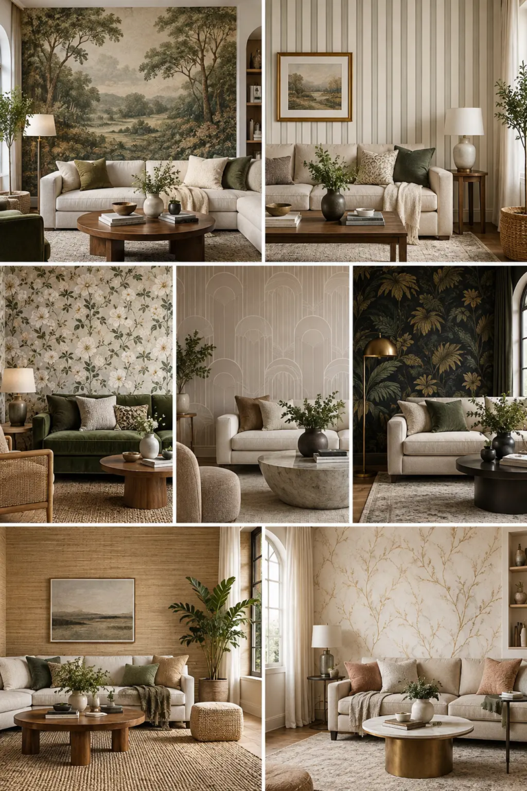 7 Wallpaper Ideas for Living Rooms With a Real Problem to Fix