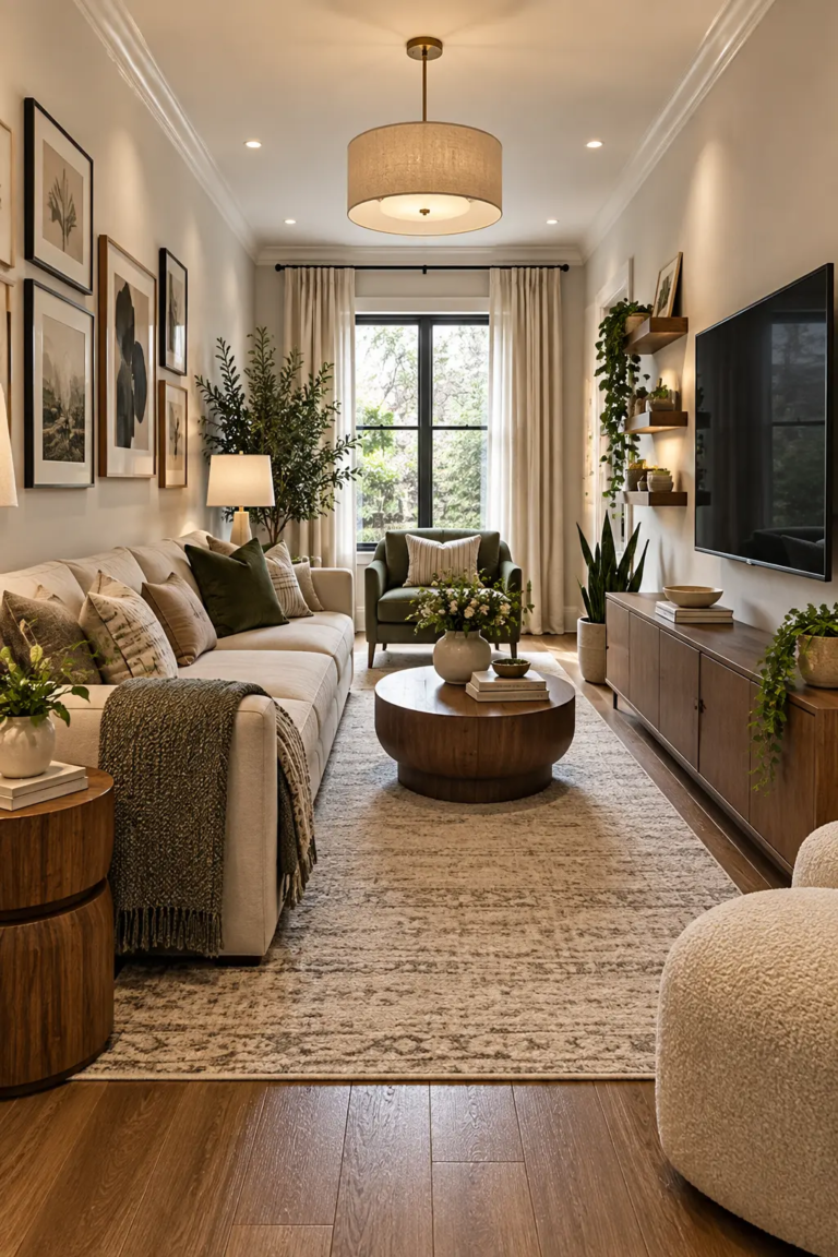 8 Narrow Living Room Ideas That Fix the Bowling-Alley Feel