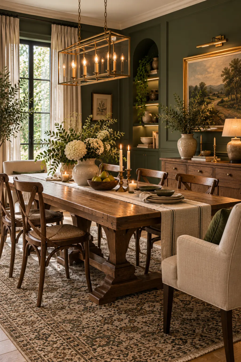 5 Dark Green Dining Room Ideas That Feel Rich, Not Heavy